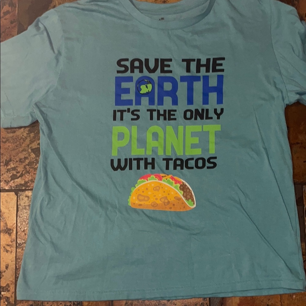 Tacos Blue Graphic T-Shirt (374)